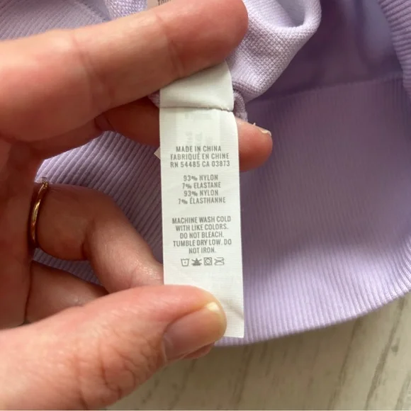 Aerie Offline Seamless Crop Top Athletic Wear Size Small Light Purple - Picture 4 of 5